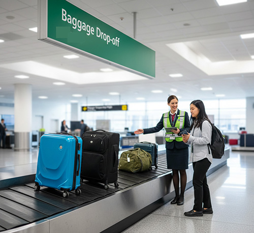 空港荷物受け取り